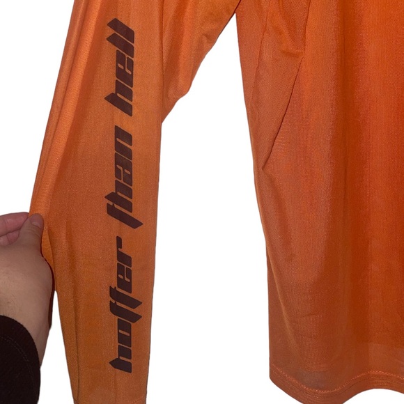 Sheer Orange Long-sleeve Top - Picture 3 of 3